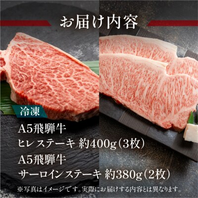 【2026年2月から順次発送】飛騨牛 セット ヒレ 約400g サーロイン 約380g【11-45】