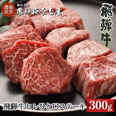  【冷凍】飛騨牛ヒレひとくちステーキ(300g) 牛肉 赤身【22-23】