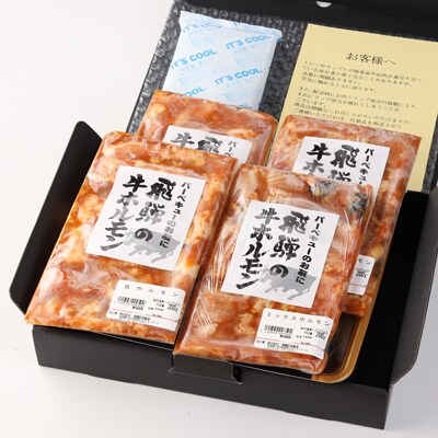 【冷凍】飛騨の牛ホルモンセット計800g【22-34】