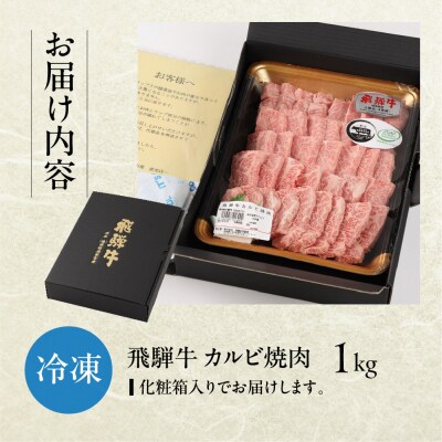 【冷凍】飛騨牛カルビ焼肉用(1kg) 牛肉【22-26】