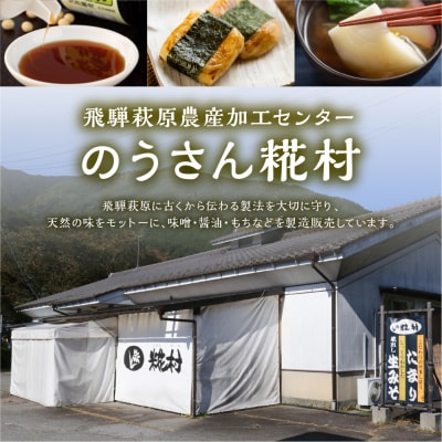 先行受付【2026年11月中旬頃～3月下旬発送】飛騨の生切りもち 4種とたまり醤油セット【87-6】