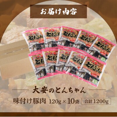 昔ながらの大衆食堂の味【大安のとんちゃん】10個セット 120g×10袋(計1200g)【90-3】