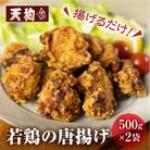 若鶏の唐揚げ用(揚げるだけ)500g(約2～3人前)×2袋 (1kg)【冷凍】【11-88】