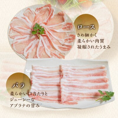 飛騨納豆喰豚ロース・ばらしゃぶしゃぶ 計750g 豚肉 【11-5】
