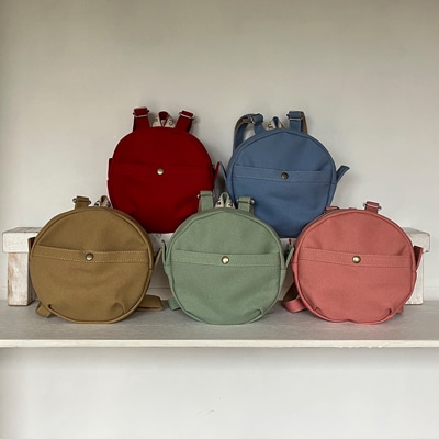 【CARAVELLE.baby】まんまるリュック 直径20cm(col.うすみどり)【74-5】