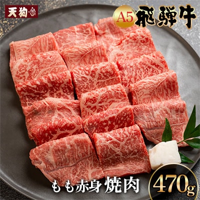 【2026年2月から順次発送】A5飛騨牛 もも赤身焼肉 470g【冷凍】【11-1013】