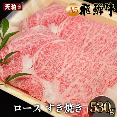 A5飛騨牛 ロースすき焼き 530g 冷凍ブランド牛 肉ギフト【11-1005】