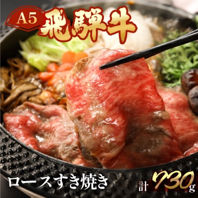 A5飛騨牛 サーロインすき焼き 730g【冷凍】ブランド牛【11-1007】