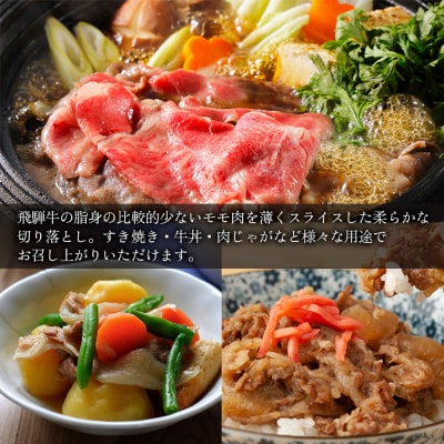 【年内順次発送】菊の井 飛騨牛もも切り落とし1kg(250g×4袋)【真空 冷凍】【70-44n】