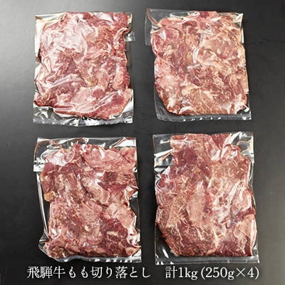 【年内発送】菊の井 飛騨牛もも切り落とし1kg(250g×4袋)【真空 冷凍】【70-44n】
