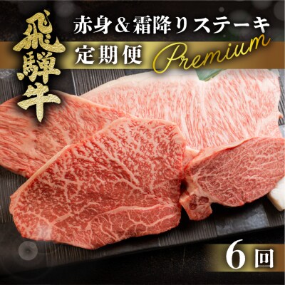 【定期便 6回】 飛騨牛 ステーキ プレミアム  3-4人前牛肉 おすすめ ブランド牛【tc7】