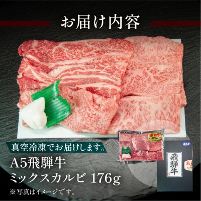飛騨牛 A5 ミックスカルビ 176g(約2人前)【冷凍 真空】牛肉 カルビ 焼肉 【11-75】