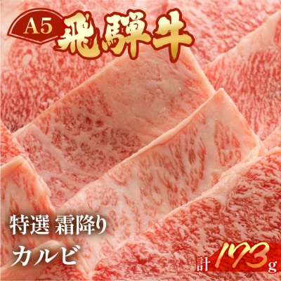 【2026年2月から順次発送】飛騨牛 特選霜降りカルビ 173g(約2人前)冷凍 真空【11-79】