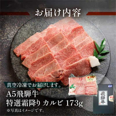 飛騨牛 特選霜降りカルビ 173g(約2人前)冷凍 真空【11-79】