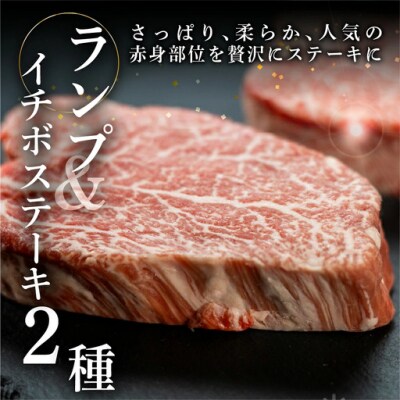 【家計応援 期間限定】菊の井 飛騨牛赤身ステーキセット(イチボ・ランプ　各200g)【70-1g】