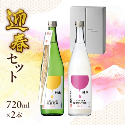 (迎春セット)純米しぼりたて生酒　新酒天領・生酒発泡にごり酒【2-38】