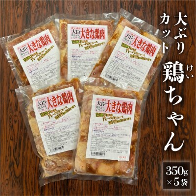 炭火焼肉大臣の大きめカット鶏ちゃん(350g×5袋)けいちゃん【83-18】