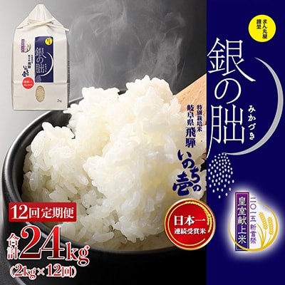 (2026年11月から毎月発送)【定期便】2kg×12回【2026年産】銀の朏【13-20】