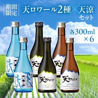 【期間限定】天ロワール(山田錦、ひだほまれ)天涼(各300ml ×2)6本セット【2-44】