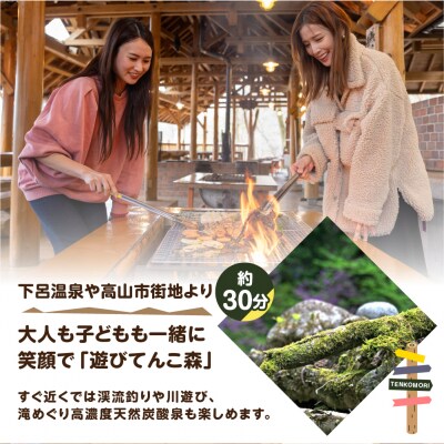 【のほほんパークひだおさか】宿泊・体験補助券(9,000円分)キャンプ 体験【a030-3】