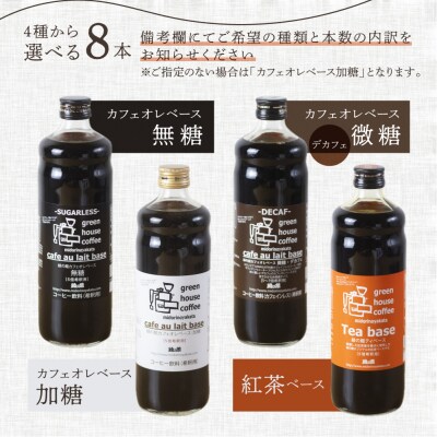 カフェオレベース600ml×8本【17-51】