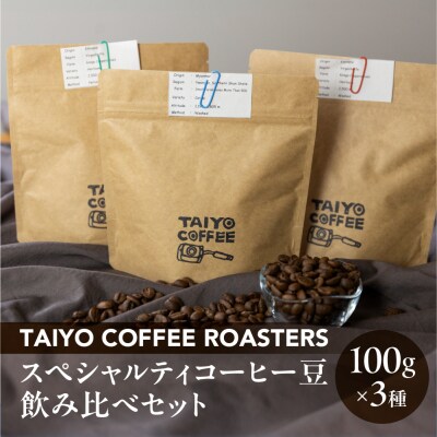 スペシャルティコーヒー豆 100g×3 種飲み比べセット コーヒー豆 珈琲 【102-1】
