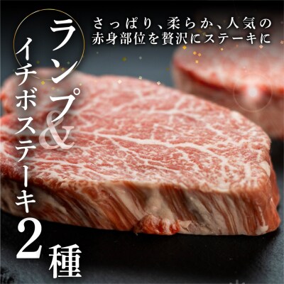 【2月配送】菊の井 飛騨牛赤身ステーキセット(イチボ・ランプ　各200g)【 70-1【2】】