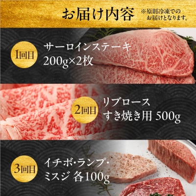【定期便 6回】飛騨牛食べ尽くし定期便 6カ月(飛騨牛すき焼き 焼肉 ステーキ )【22-B】