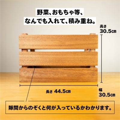 【オレンジ】収納BOX(長さ44.5cm 高さ30.5cm 奥行30.5cm)【62-27【4】】