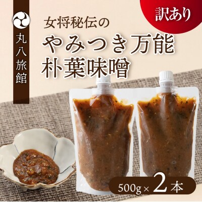 【訳あり】やみつき万能朴葉味噌 500g×2本【53-35】