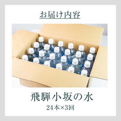 【先行受付】【定期便3回】飛騨小坂の水 500ml×24本(1箱24本入り)× 3カ月【110-A】