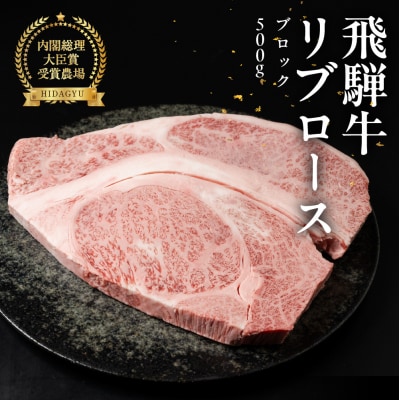 飛騨牛 リブロースブロック 500g 国産 牛肉 ブランド牛【冷凍配送】【22-43n】