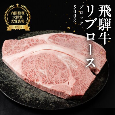 飛騨牛 リブロースブロック 500g 国産 牛肉 ブランド牛【冷凍配送】【22-43】