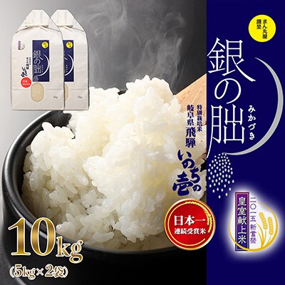 先行受付【2025年産米】5kg×2袋 皇室献上米「銀の朏」いのちの壱 米 精米【13-43【3】】