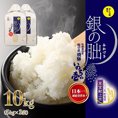 先行受付【2025年産米】5kg×2袋 皇室献上米「銀の朏」いのちの壱 米 精米【13-43【2】】