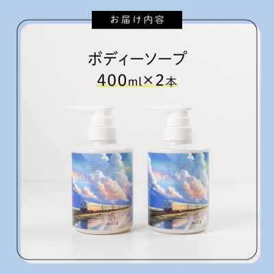ボディーソープ 400ml×2本(下呂産 温泉水・米ぬか・米発酵液使用)【湯めかし堂】【34-13】