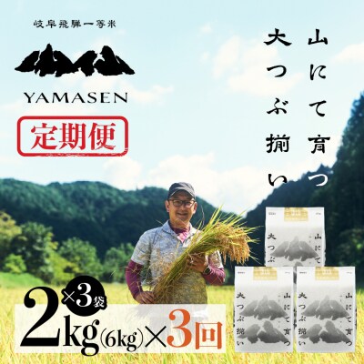 新米先行受付【令和7年産】【定期便】山仙(いのちの壱)2kg×3袋×3回 すがたらいす【51-Q】