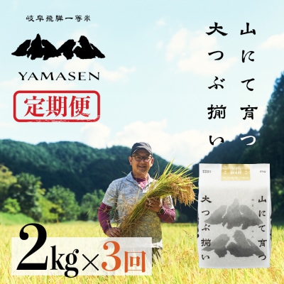 【令和7年産】【定期便】山仙(いのちの壱)2kg×3回 すがたらいす 定期【51-O】