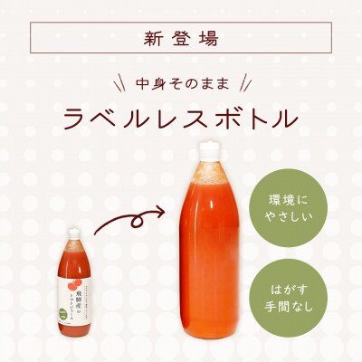 【定期便 3回】(ラベルレス)飛騨産トマトジュース(1L×6本入り)×3ヶ月【113-G】
