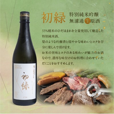 【飛騨 味職人】ボーノポークプレスハム&ベーコン&焼豚と【初緑】 無濾過生原酒セット【54-21】