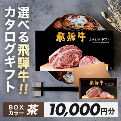【BOXカラー 茶】選べる飛騨牛!カタログギフト10000円分【22-45【2】】