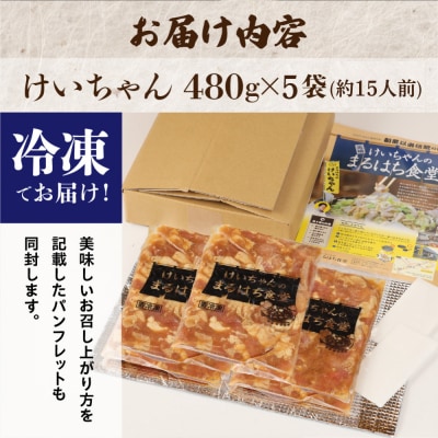 鶏ちゃんの名店「まるはち食堂」けいちゃん 480g×5(約15人前)【48-2】