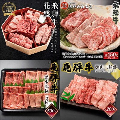 【定期便 4回】下呂の飛騨牛食べ比べ!焼肉定期便 4ヵ月【tc16】