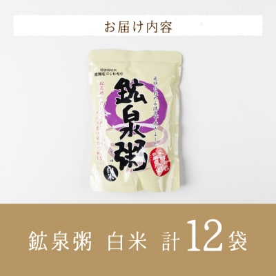 鉱泉粥12食セット 鉱泉粥白米×12袋(1袋260g入)【91-4】
