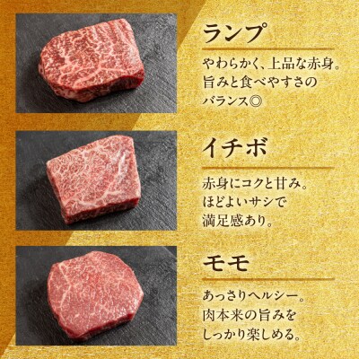 飛騨牛 赤身ステーキ 3種 食べ比べセット(各100g)計300g【22-52】