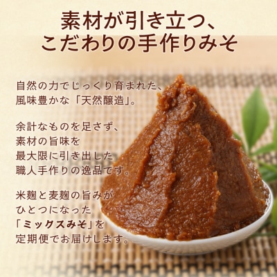 【隔月 定期便 3回】(ミックスみそ×2個)計6個  隔月で3回お届け【87-C】