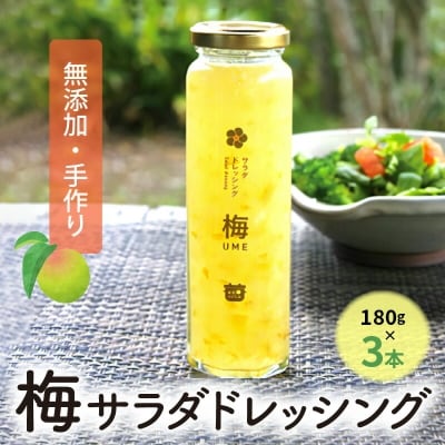 無添加手作り 梅サラダドレッシング(180ml×3本)