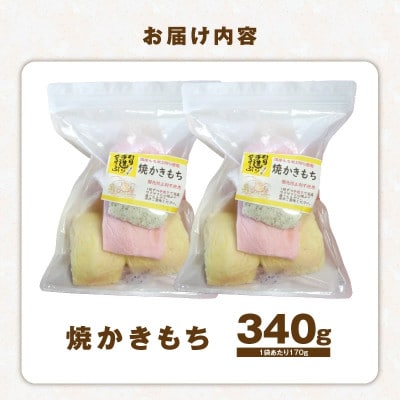 食べ始めると止まらない!サクサク食感の大きな焼かきもち　170g×2袋