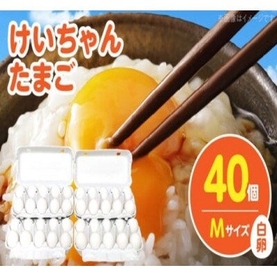 けいちゃんたまご　白　Mサイズ　40個