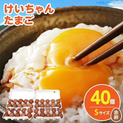けいちゃんたまご　赤　Sサイズ 　40個